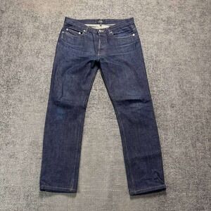 A.P.C. New Standard Jeans Mens 32 Indigo Blue Raw Denim Straight Leg French 1011